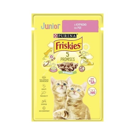Корм 85г Friskies для кошенят з куркою у підливці