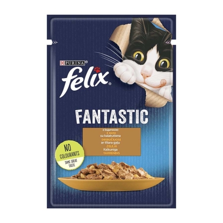Корм 85 г Felix консервированный Фантастик Индюк Пауч