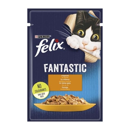 Корм 85 г Felix консервы для кошек с курицей