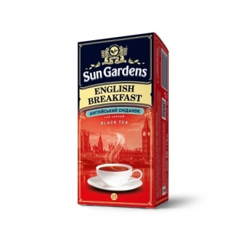 Купити Чай ( 25 ф/п * 2 г) Sun Gardens чорний Англійський Cніданок в сошетах, к/уп у АТБ Market
