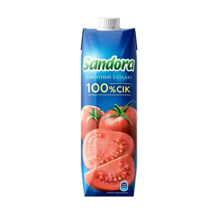 Сік 0,95 л Sandora Томатний з сіллю тетра-пак