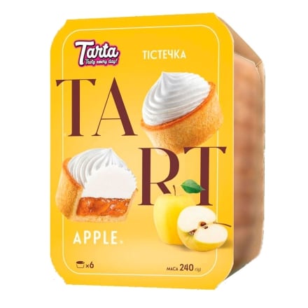 Тістечка 240г TARTA Тарт з яблоком п/уп