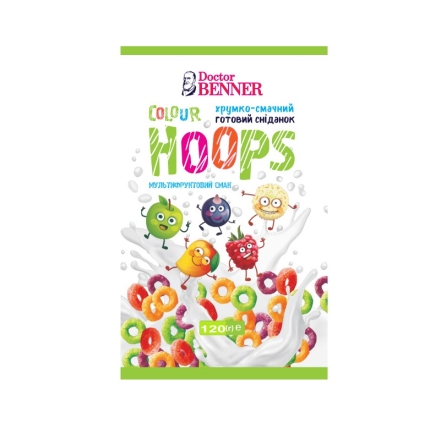 Готові сніданки 120 г Doctor Benner Colour Hoops м/уп