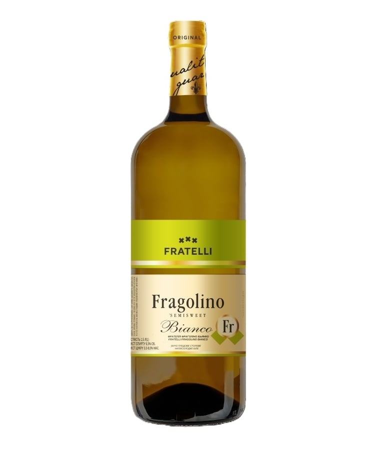 Вино 1,5 л FRATELLI FRAGOLINO BIANCO біле напівсолодке 9,3% об ск/бут Україна — фото 1