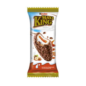 Купити Вафлі 35г Kinder Maxi King milk з горіхами та молочною-карамеллю покрите шоколадом у АТБ Market