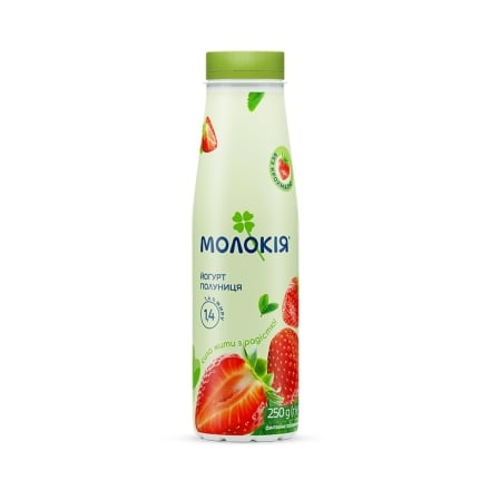 Йогурт 250 г Молокія Полуниця 1,4% 