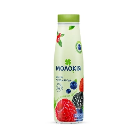 Йогурт 250 г Молокія Лісова ягода 1,4% 