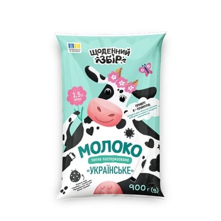Молоко 0,9 кг Щоденний збір пастеризоване 1,5% п/ет(Г)