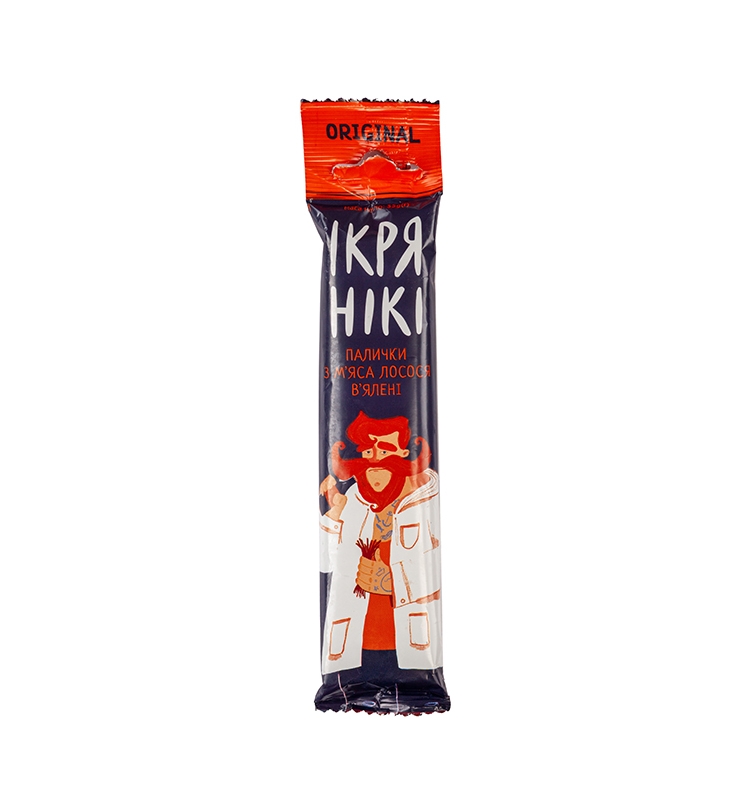 Палочки из мяса лосося 35 г Икряники вяленые купить в Киеве и Украине ...