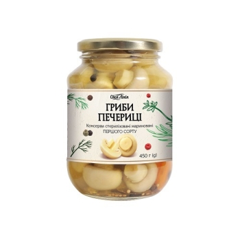 Купить Гриби 450 г Своя лінія Печериці мариновані (консервовані) ск/банка в АТБ Market