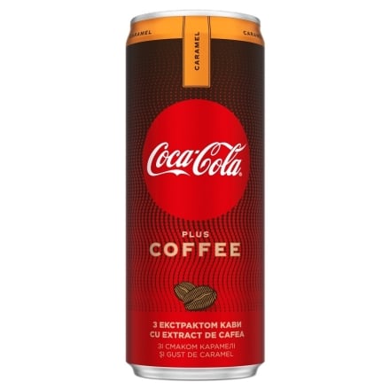 Напій 250 мл Coca Cola Caramel plus coffee безалкогольний сильногазований ж/б