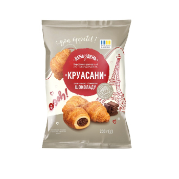 Купити Круасани 200г День у День з начинкою зі смаком шоколаду п/ет у АТБ Market