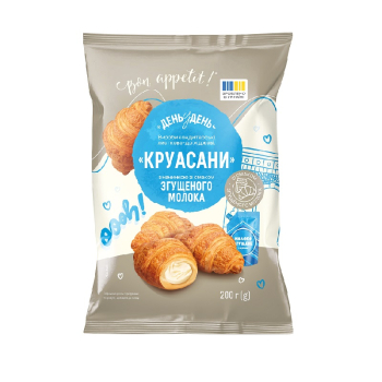 Купити Круасани 200г День у День з начинкою зі смаком згущеного молока п/ет у АТБ Market