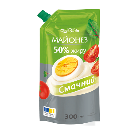 Майонез 300г Своя Лінія 50% Смачний д/пак