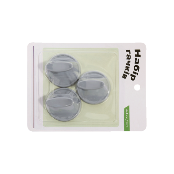 Купити Набip гачкiв, 3шт., р-р 4х4см, самоклеюча основа у АТБ Market