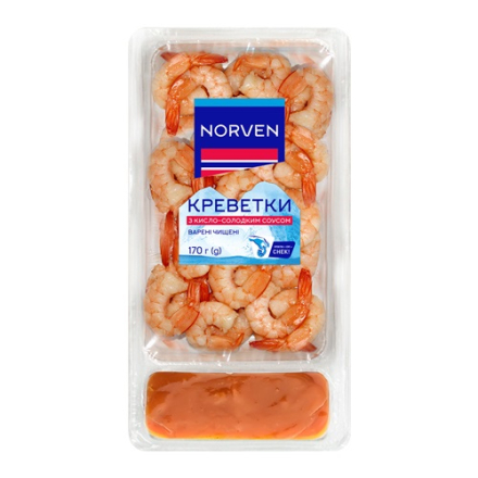 Креветка 170 г Norven очищена охолоджена варена з соусом