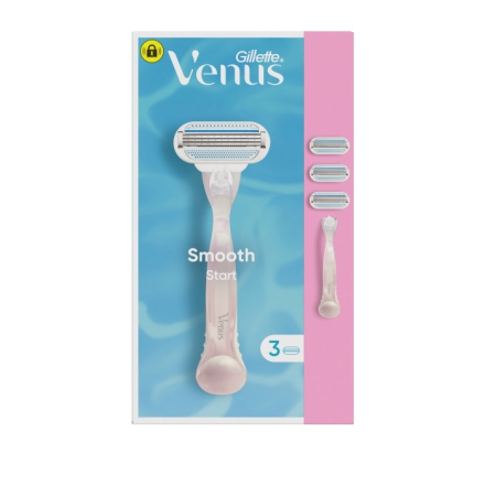 Бритва 1 шт Gillette Venus Smooth Start станок+3 змінні картриджі блістер