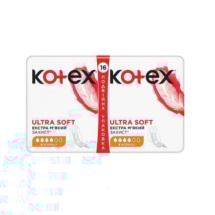 Прокладки гігієнічні 16 шт Kotex Ultra Soft Duo Normal м/уп