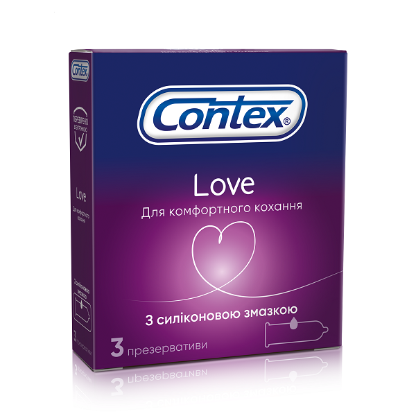 ➤ Презервативи 3 шт Contex Love № 3 к/уп купити в Києві та