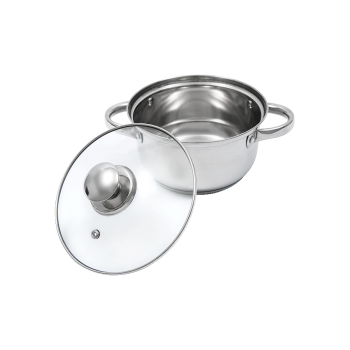 Купити Каcтpуля з нepжавiючої cталi 1,76 л зi cкляною кpишкою у АТБ Market