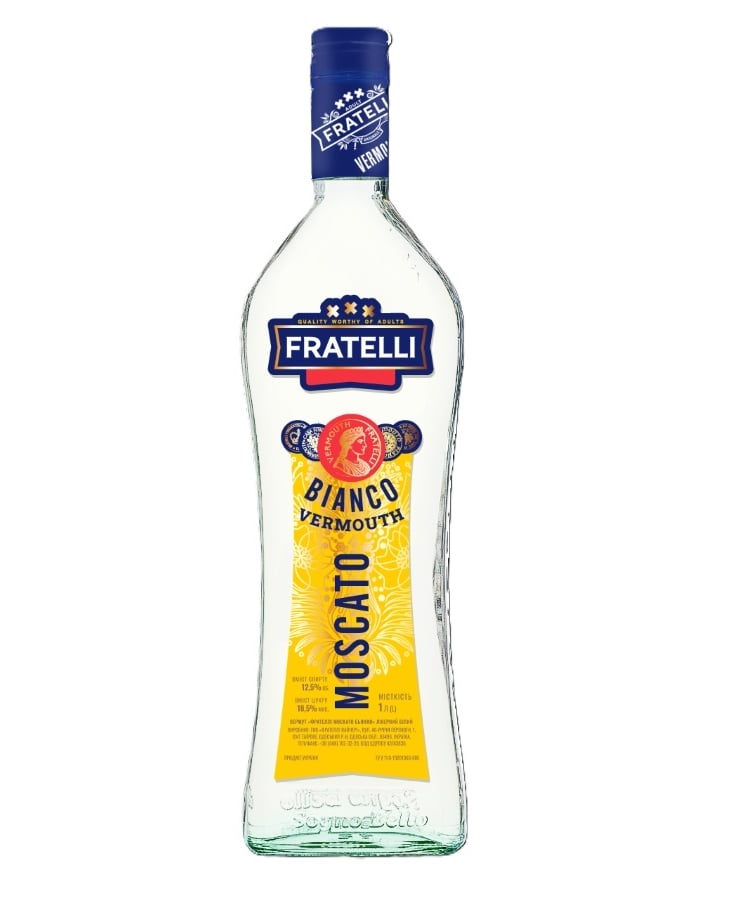 ➤ Вермут 1 л FRATELLI Moscato Bianco лікерний білий 12,5% об ск