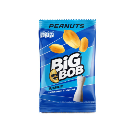 Арахіс 120 г Big bob смажений солоний м/уп