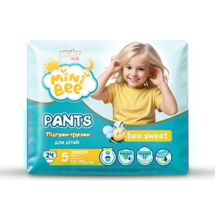 Підгузники-трусики 24 шт Своя Лінія Mini Bee JUNIOR 5 м/уп