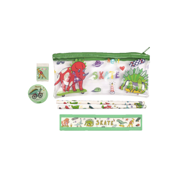 Купити Канцелярський набір: Пенал ПВХ, 2 олівця, лінійка, точилка, ластик у АТБ Market