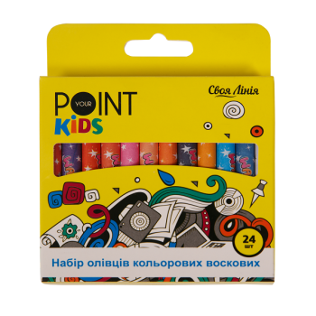 Купить Набор карандашей цветных восковых 24 шт. Своя Лінія в АТБ Market