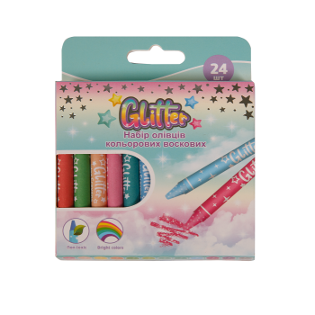 Купить Набор карандашей цветных восковых 24 шт. Своя Лінія в АТБ Market