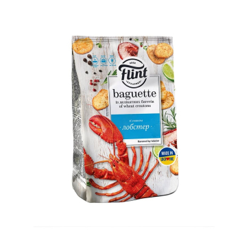 Купити Сухарики 60 г Flint Baguette пшеничні зі смаком лобстера м/уп у АТБ Market