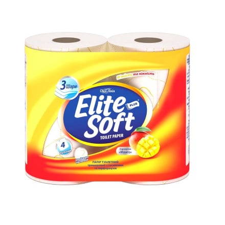 Купити Папір туалетний 4 шт ТМ Своя Лінія Elite Soft ароматизований тришаровий м/уп у АТБ Market