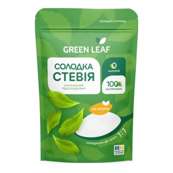Купити Стевія 250 г Green Leaf з натуральним підсолоджувачем м/уп у АТБ Market