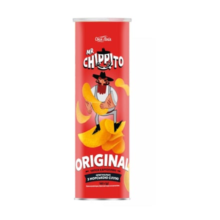 Чипси 165 г Своя Лінія MR CHIPPITO картопляні Оригінальні з морською сіллю к/уп