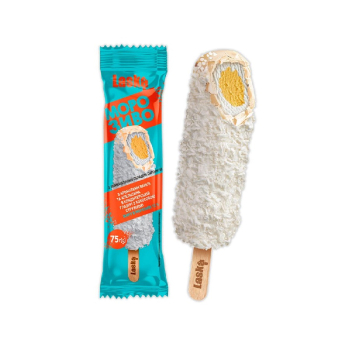 Купити Морозиво 75 г Laska з ароматом ванілі та апельсину в конд. глазурі з кокосовою стружкою п/ет у АТБ Market