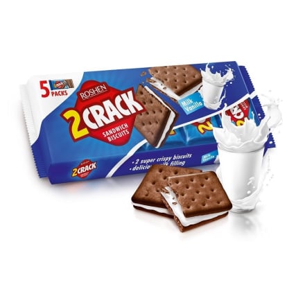 Крeкeр 190 г Рoшeн 2 CRACK з молочно-ванільною начинкoю м/уп