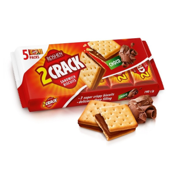Купить Крeкeр 190 г Рoшeн 2 CRACK з шoкoладнoю начинкoю м/уп в АТБ Market