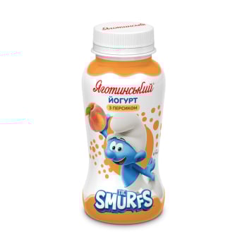 Купити Йогурт 185 г Яготинський the Smurfs з персиком 1,5% п/бут у АТБ Market