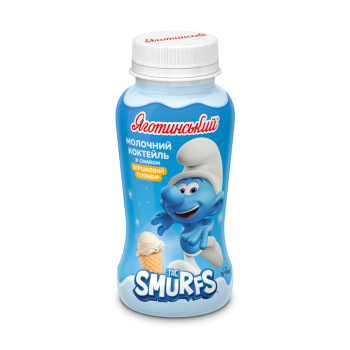 Купить Молочний коктейль 185 г Яготинський the Smurfs Вершковий пломбір 2,5% п/бут в АТБ Market