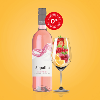 Купить Вино безалкогольне 0,75 л APPALINA Pinot Noir напівсолодке рожеве ск/пл Франція в АТБ Market