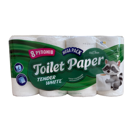 Папip туалeтний двошаpовий "Своя лiнiя", 8 pулонiв