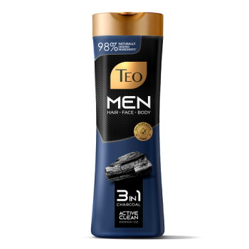 Купити Шампунь 350 мл ТЕО Menthol/Charcoal Men Nature 3в1 п/флакон у АТБ Market
