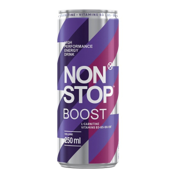 Купити Напій 250 мл NON STOP BOOST безалкогольний енергетичний сильногазований ж/б у АТБ Market