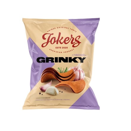 Купити Грінки 90 г JokerS житньо-пшеничні зі смаком Часник м/уп у АТБ Market