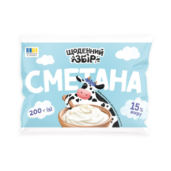 Купити Сметана 200 г Щоденний збір 15% п/ет у АТБ Market