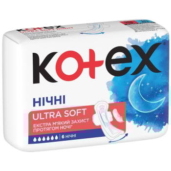 Купити Прокладки 6 шт Kotex Ultra Soft Night  у АТБ Market