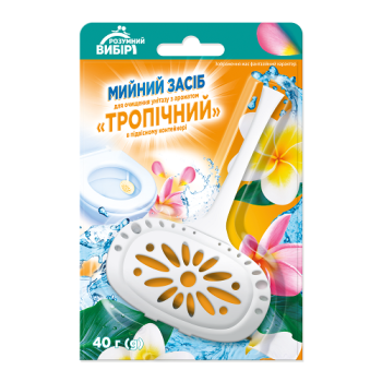 Купить Моющее средство для очистки унитаза Розумный Выбор в ассортименте Океан/Лимон/Цветы сирени 40г в АТБ Market