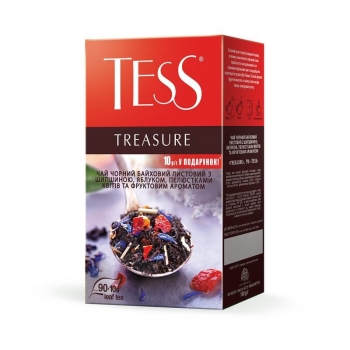Чай Tess Treasure черный с шиповником, яблоком, лепестками цветов и фруктовым ароматом 100 г
