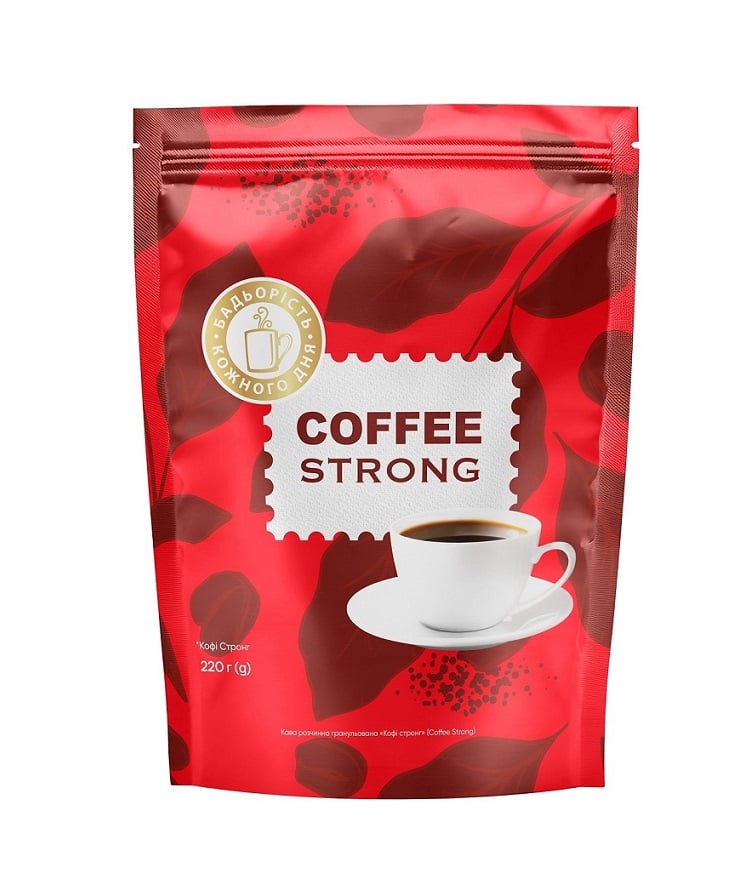 ➤ Кава розчинна 220 г Розумний вибір Coffee Strong гранульована м