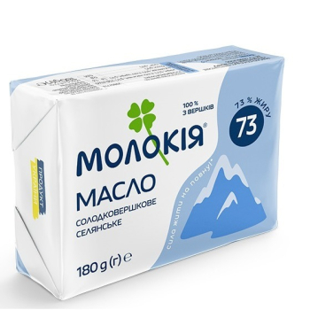 Купити Масло 180 г Молокія солодковершкове Селянське 73% фольга у АТБ Market